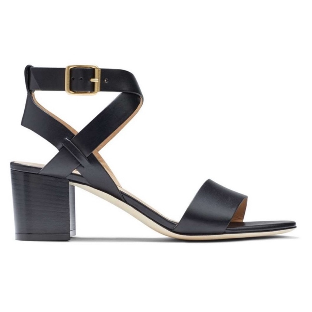 M. Gemi Atturno Black Block Heel Sandal 38/7.5